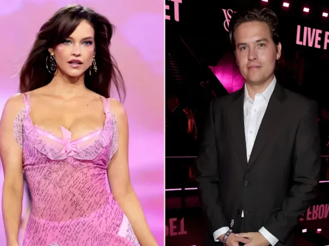 Barbara Palvin on the runway at the 2026 Victoria’s Secret Fashion Show in a pink lingerie look