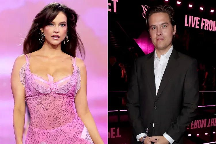 Barbara Palvin on the runway at the 2026 Victoria’s Secret Fashion Show in a pink lingerie look